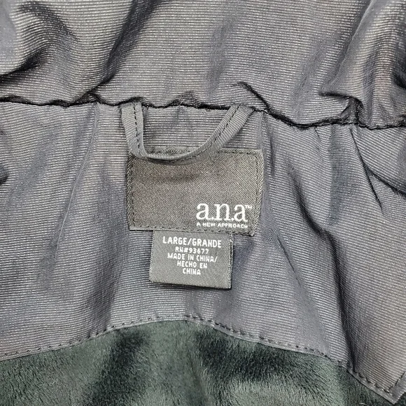 A.n.a Black Hooded Coat Jacket w/ Pockets - Picture 4 of 6